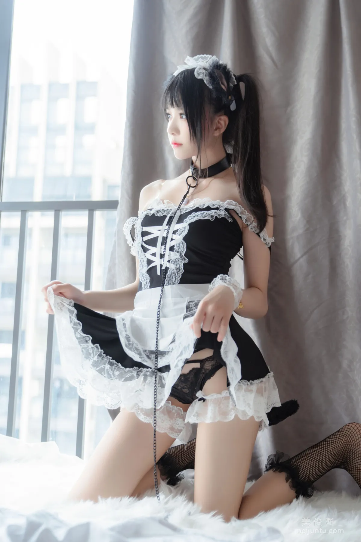 [美女Coser] 桜桃喵 《黑猫妹抖》 写真集79