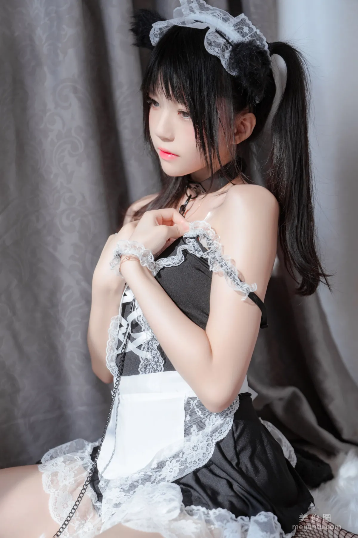 [美女Coser] 桜桃喵 《黑猫妹抖》 写真集14