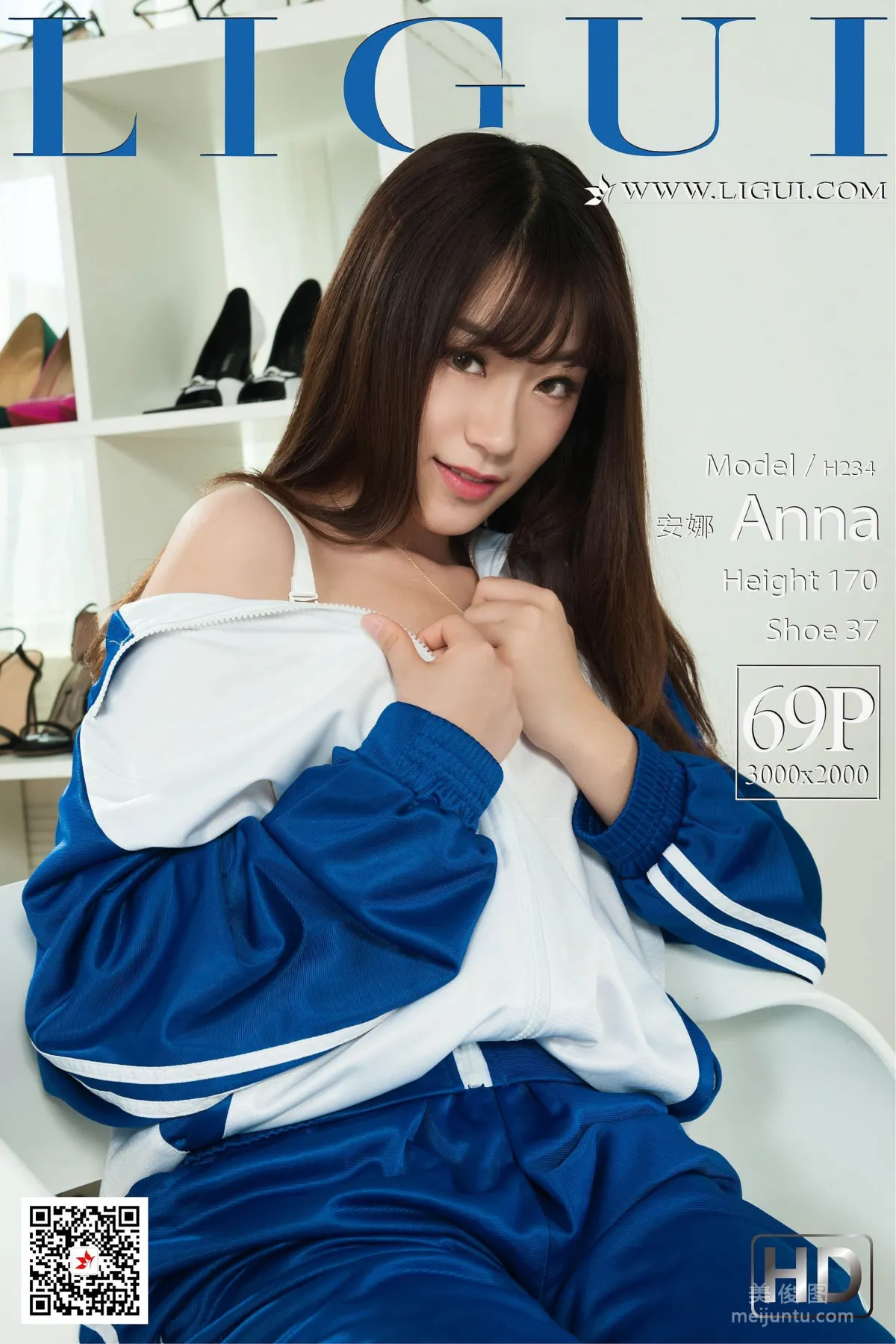 [丽柜Ligui] Model 安娜 《校服丝足》 写真集1