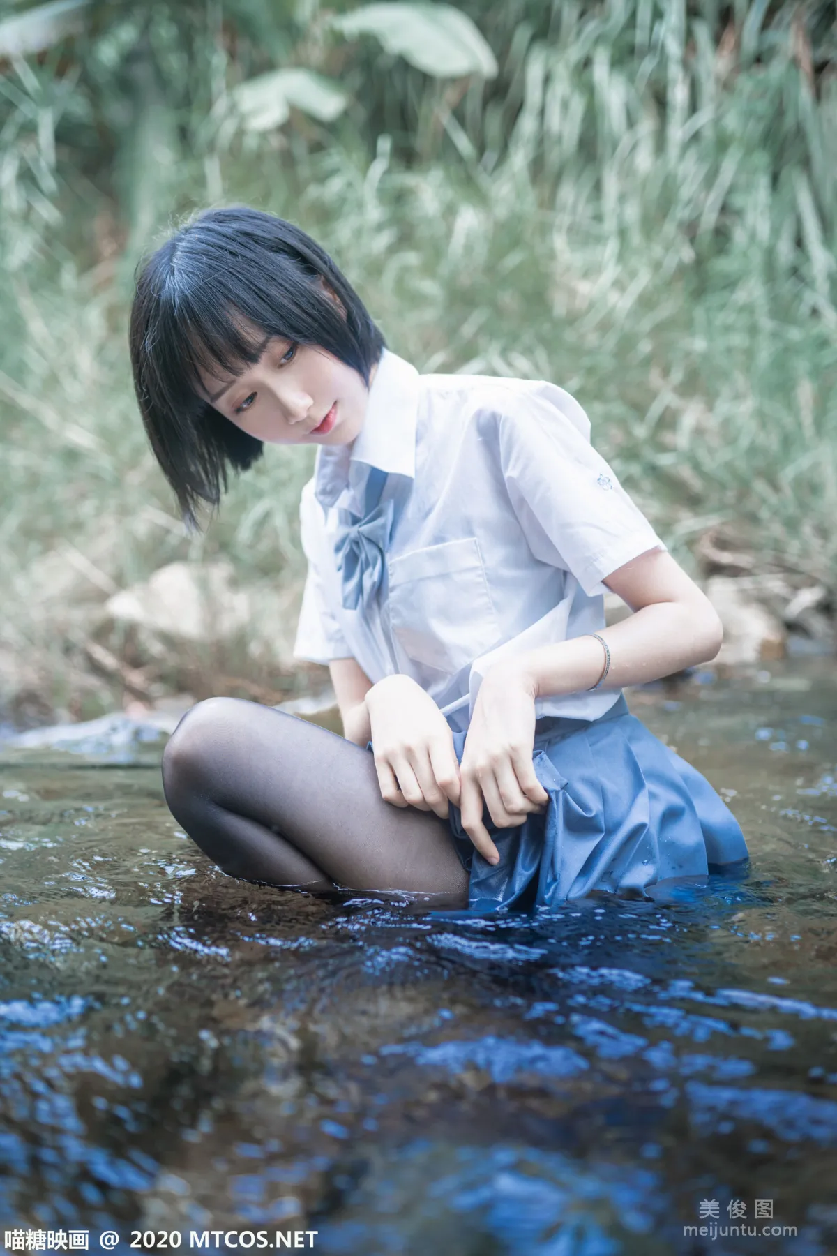 [喵糖映画] JKL.016 《溪边JK制服》 写真集25