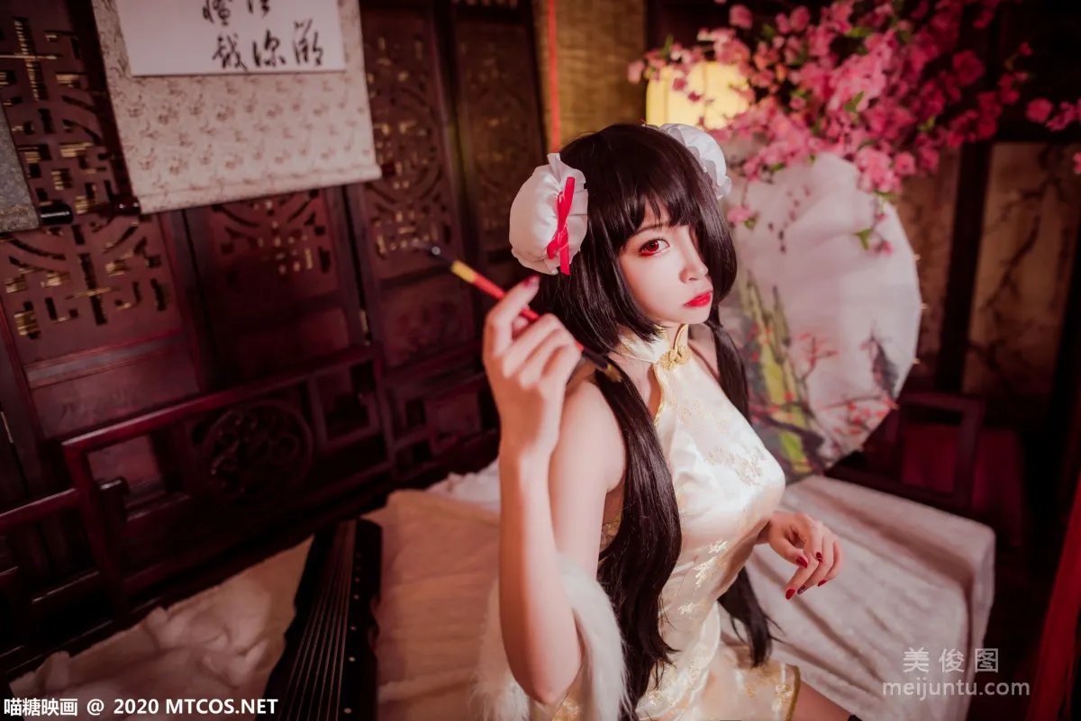 [喵糖映画] HML.019 《狂三黑丝旗袍》 写真集10