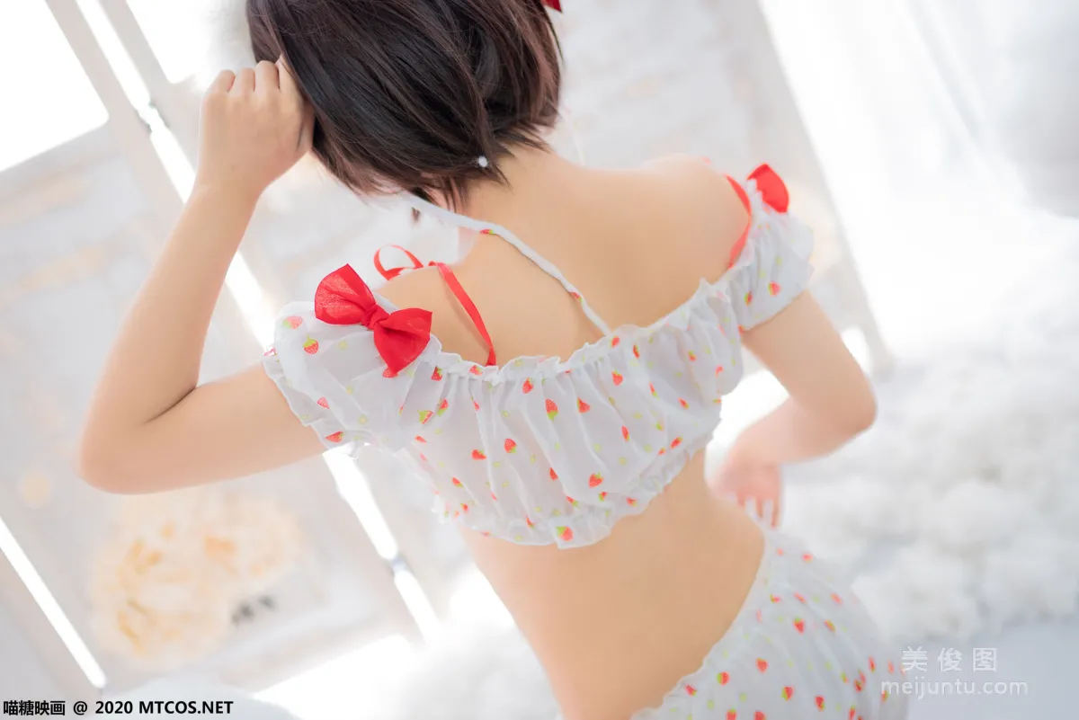 [喵糖映畫] VOL.155 《草莓印花小夜衣》 寫真集 35