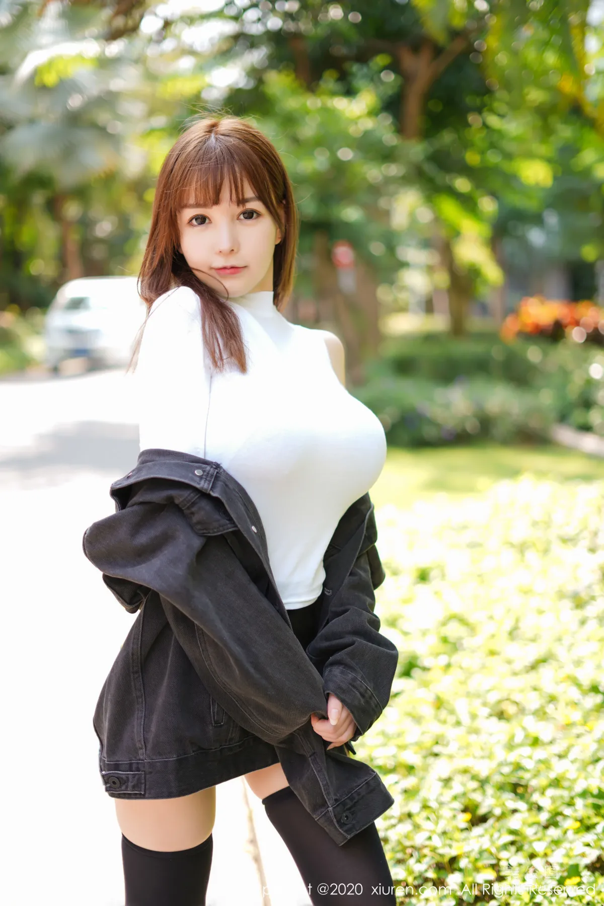 [秀人XiuRen] No.2147 UU醬 《黑色外套系列》 寫真集 44