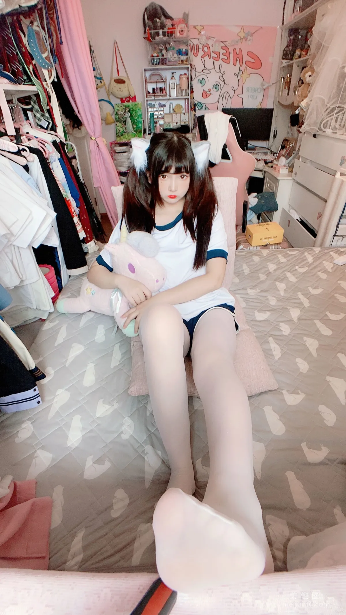 二次元美女古川kagura 《白絲體操運動服》 寫真集 25