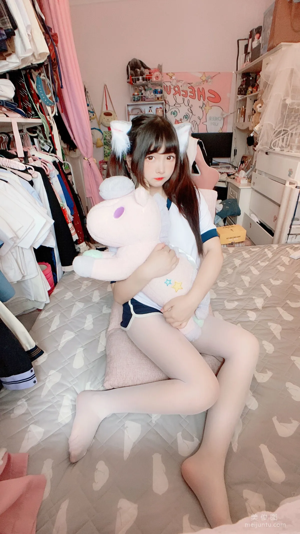 二次元美女古川kagura 《白絲體操運動服》 寫真集 24