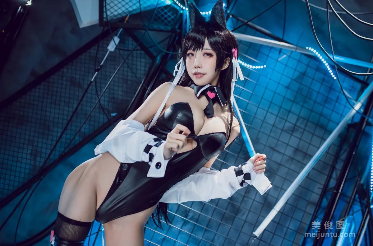 COS美女水淼aqua 《碧蓝航线 爱宕犬 同人机车》 写真集1