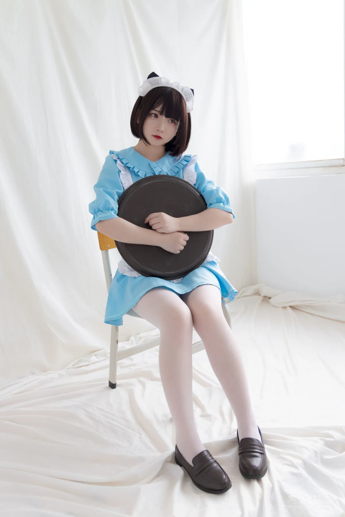 [COS福利] 二次元美女古川kagura 《藍色小貓女仆》 寫真集 12