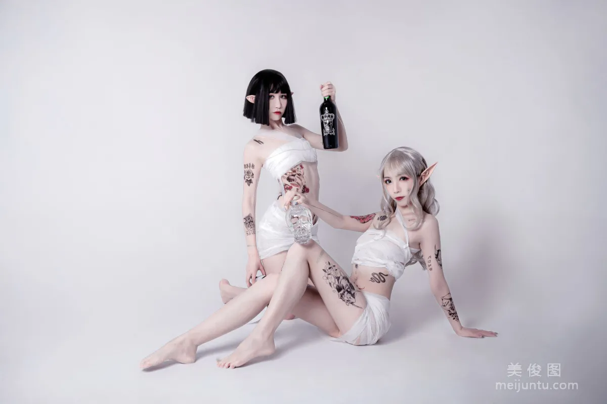 [COS福利] 動漫博主阮邑_Fairy 《綁帶和武士》 寫真集 3