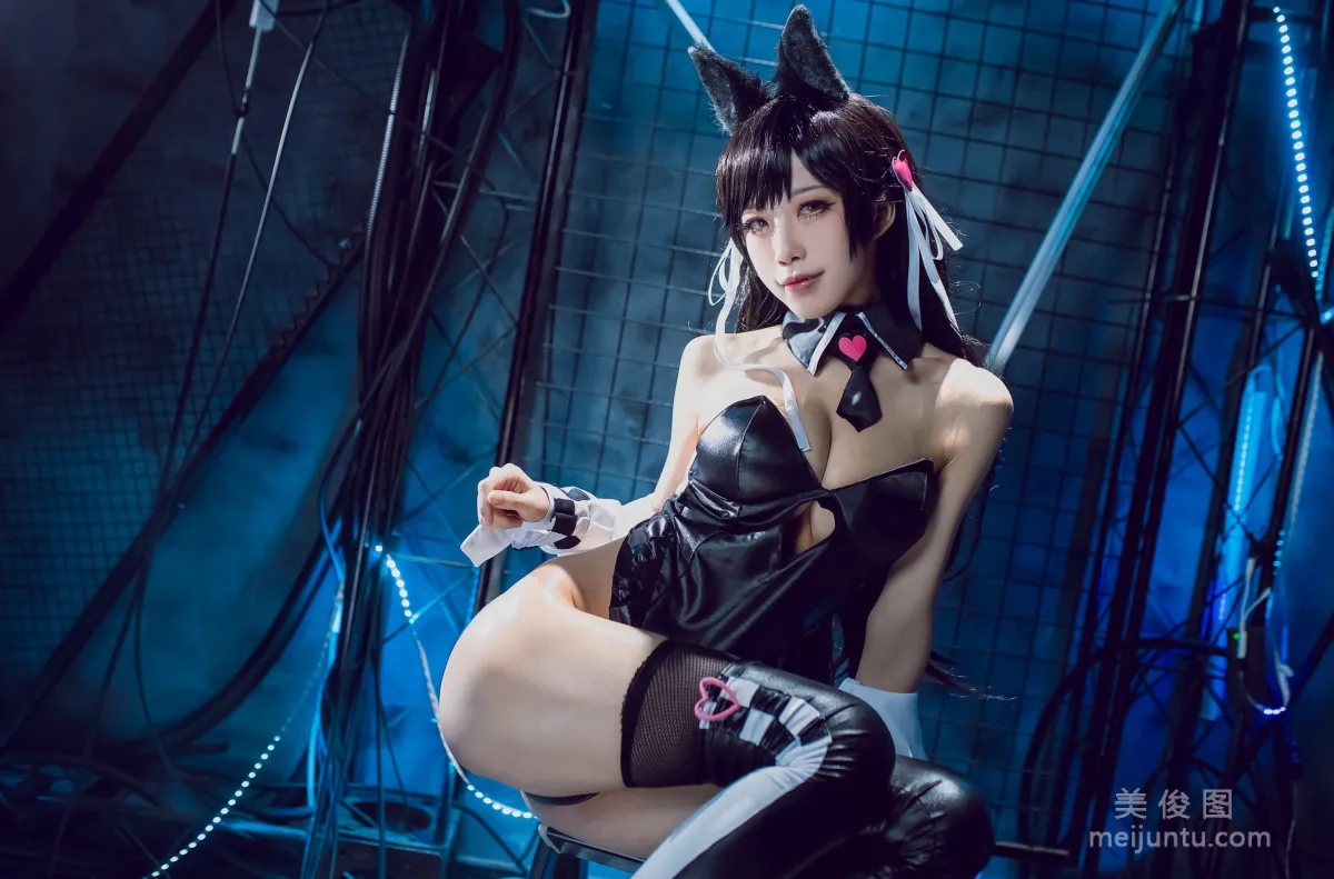 COS美女水淼aqua 《碧蓝航线 爱宕犬 同人机车》 写真集24