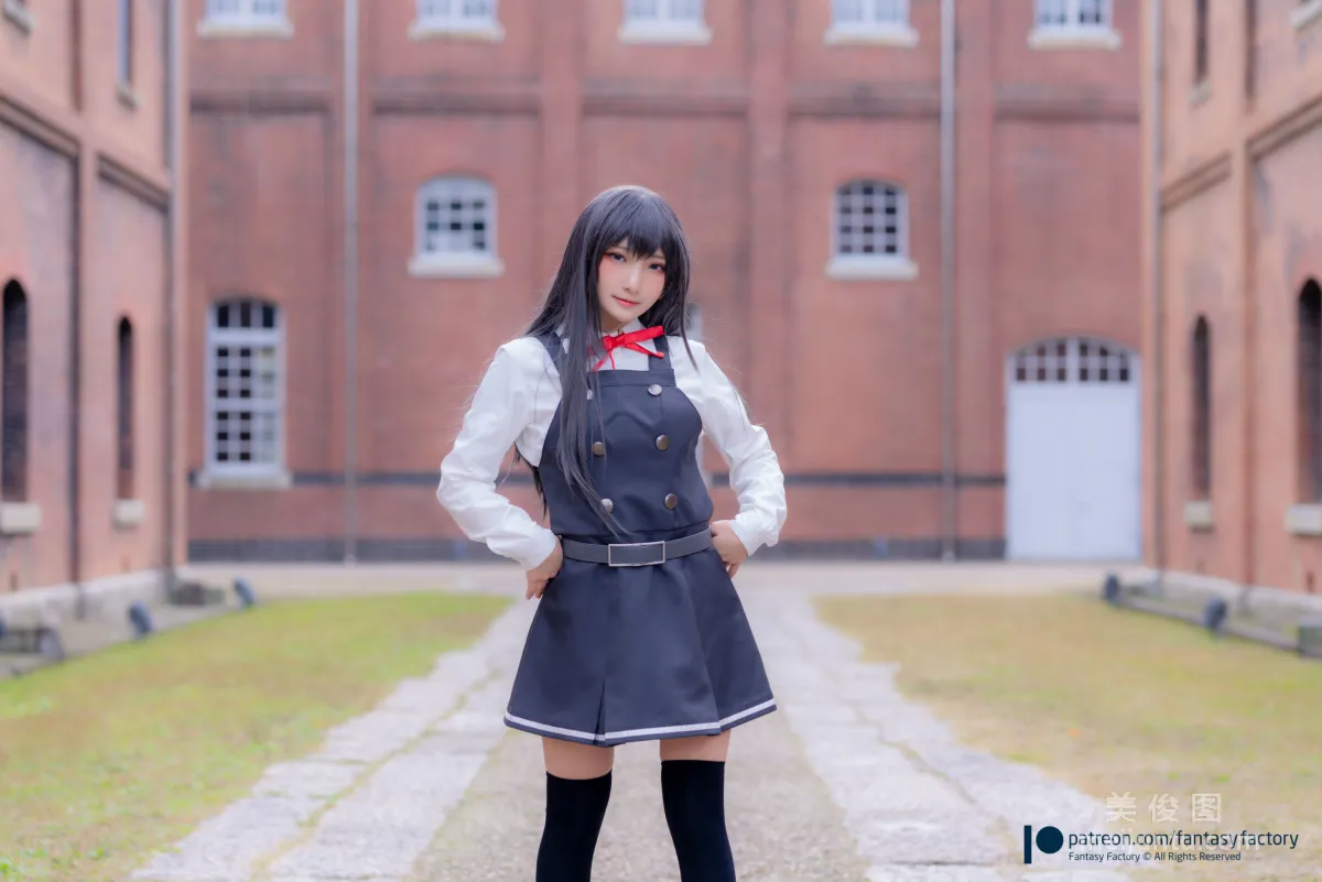 [Fantasy Factory] 小丁Cosplay 2020.01 《黑絲 和服 JK》 寫真集 24