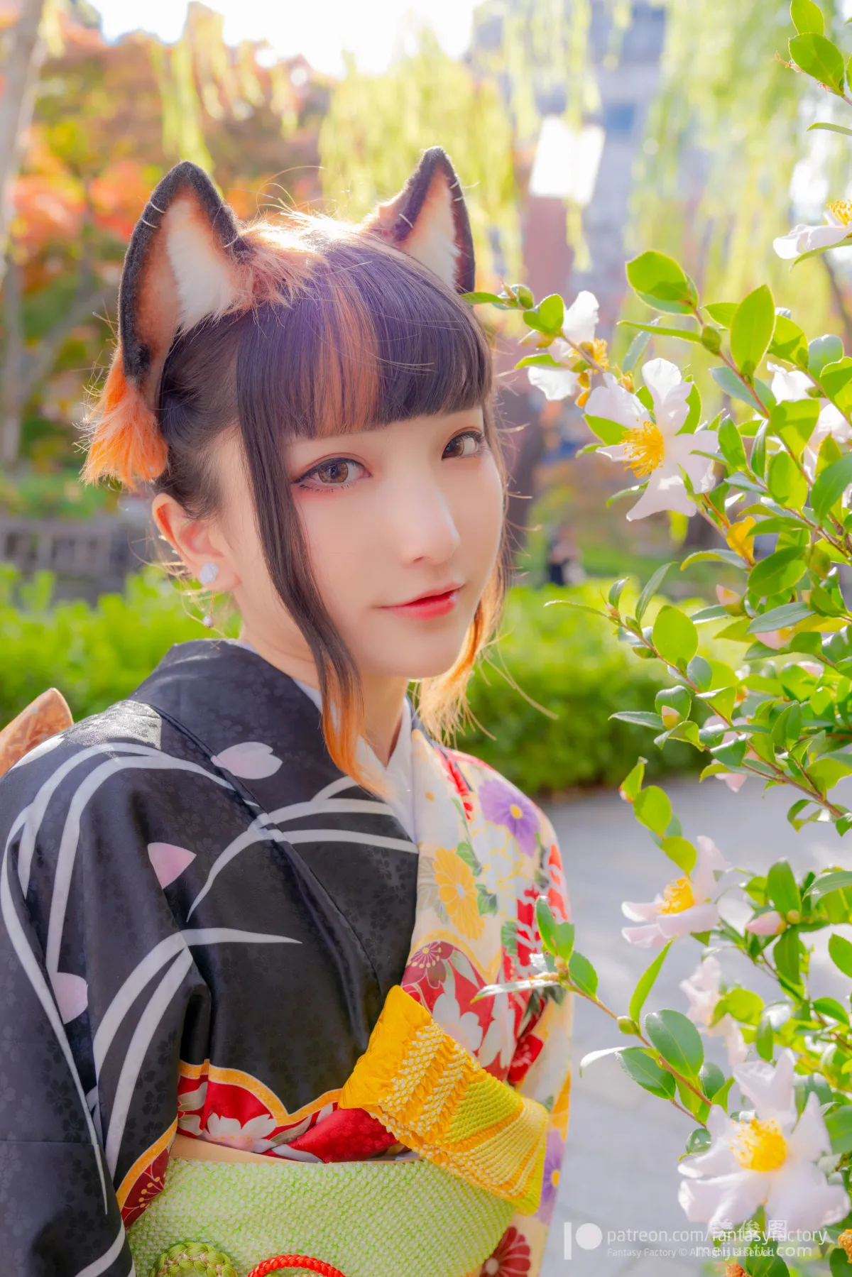 [Fantasy Factory] 小丁Cosplay 2020.01 《黑絲 和服 JK》 寫真集 56
