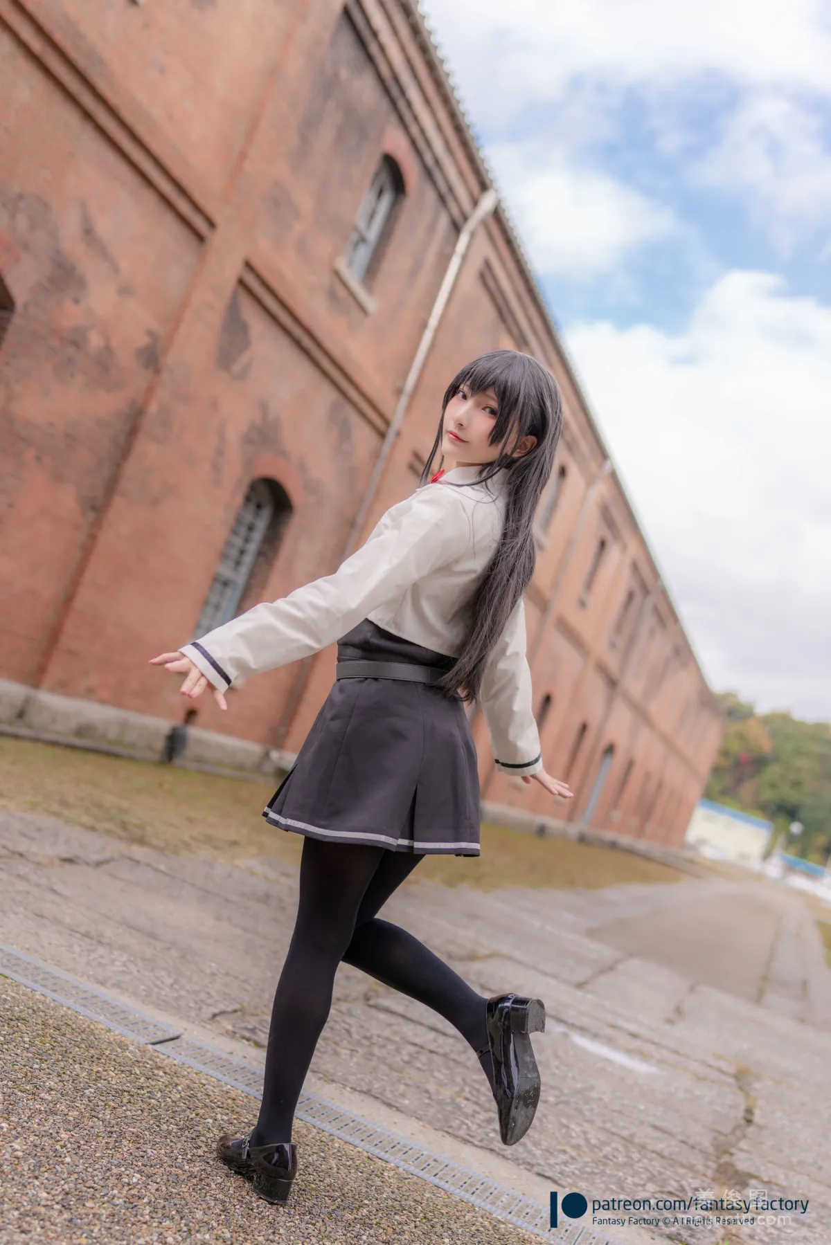 [Fantasy Factory] 小丁Cosplay 2020.01 《黑絲 和服 JK》 寫真集 20