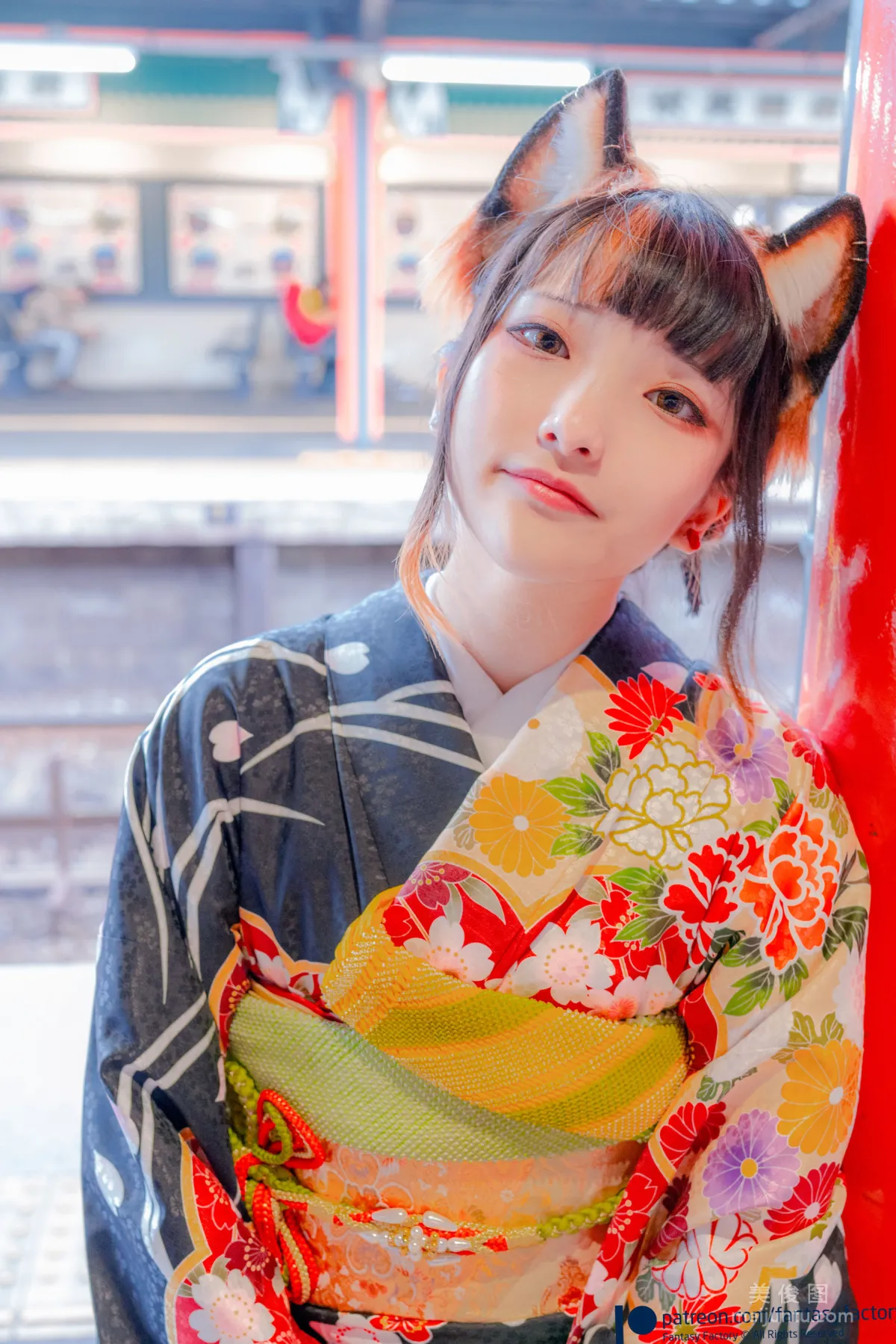 [Fantasy Factory] 小丁Cosplay 2020.01 《黑絲 和服 JK》 寫真集 65
