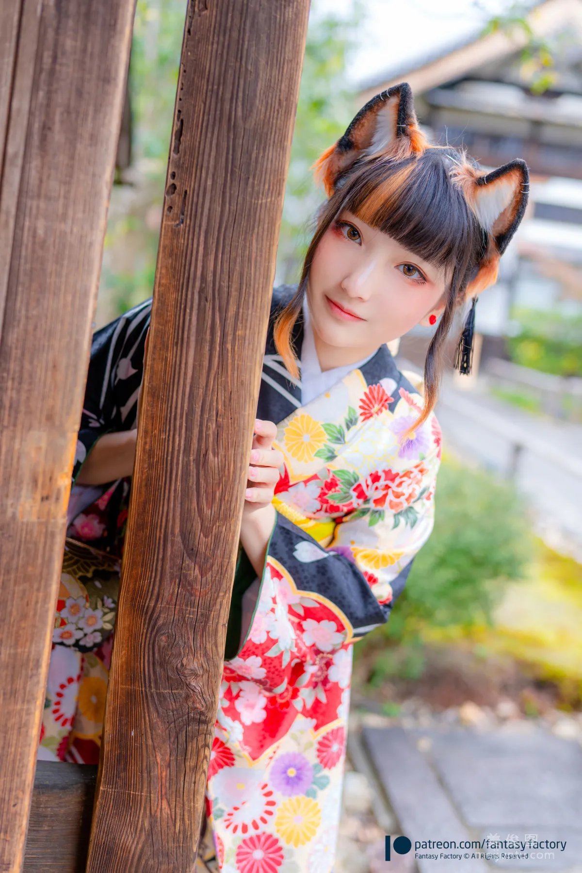 [Fantasy Factory] 小丁Cosplay 2020.01 《黑絲 和服 JK》 寫真集 51