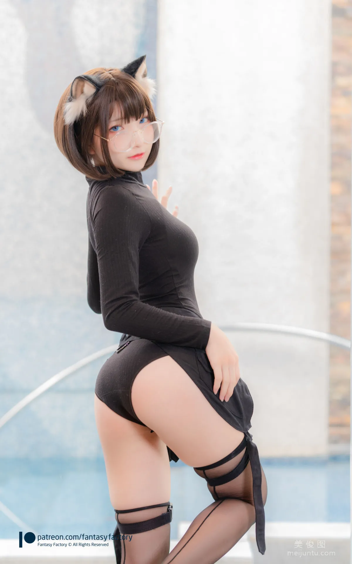 [Fantasy Factory] 小丁Cosplay 2020.01 《黑丝 和服 JK》 写真集84