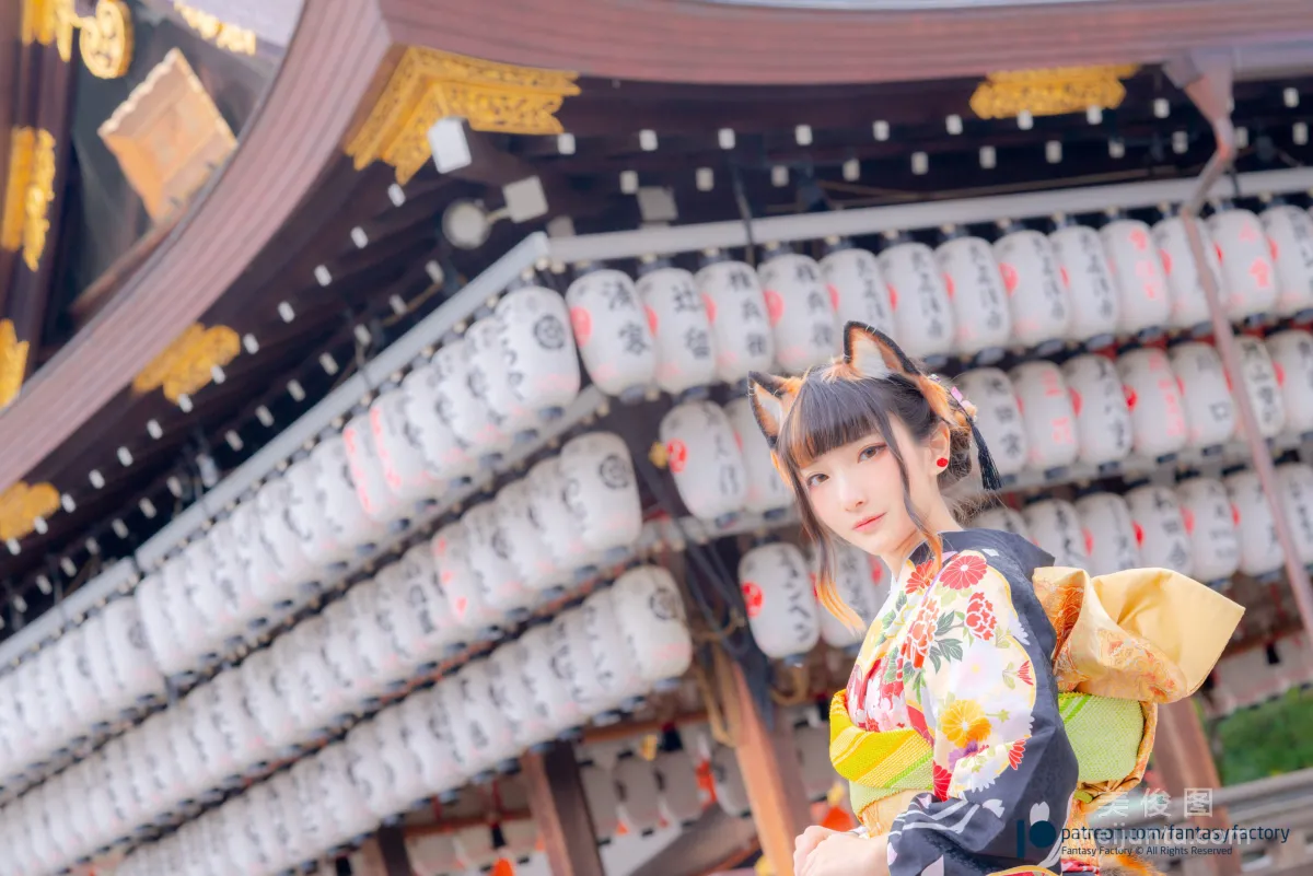 [Fantasy Factory] 小丁Cosplay 2020.01 《黑絲 和服 JK》 寫真集 54