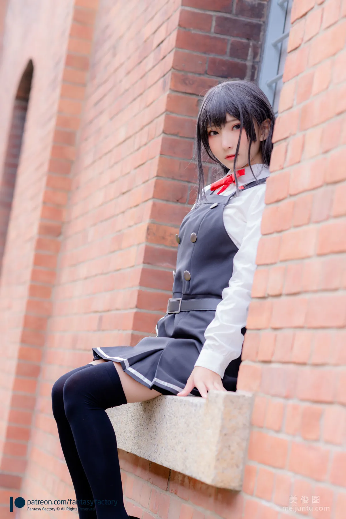 [Fantasy Factory] 小丁Cosplay 2020.01 《黑絲 和服 JK》 寫真集 27