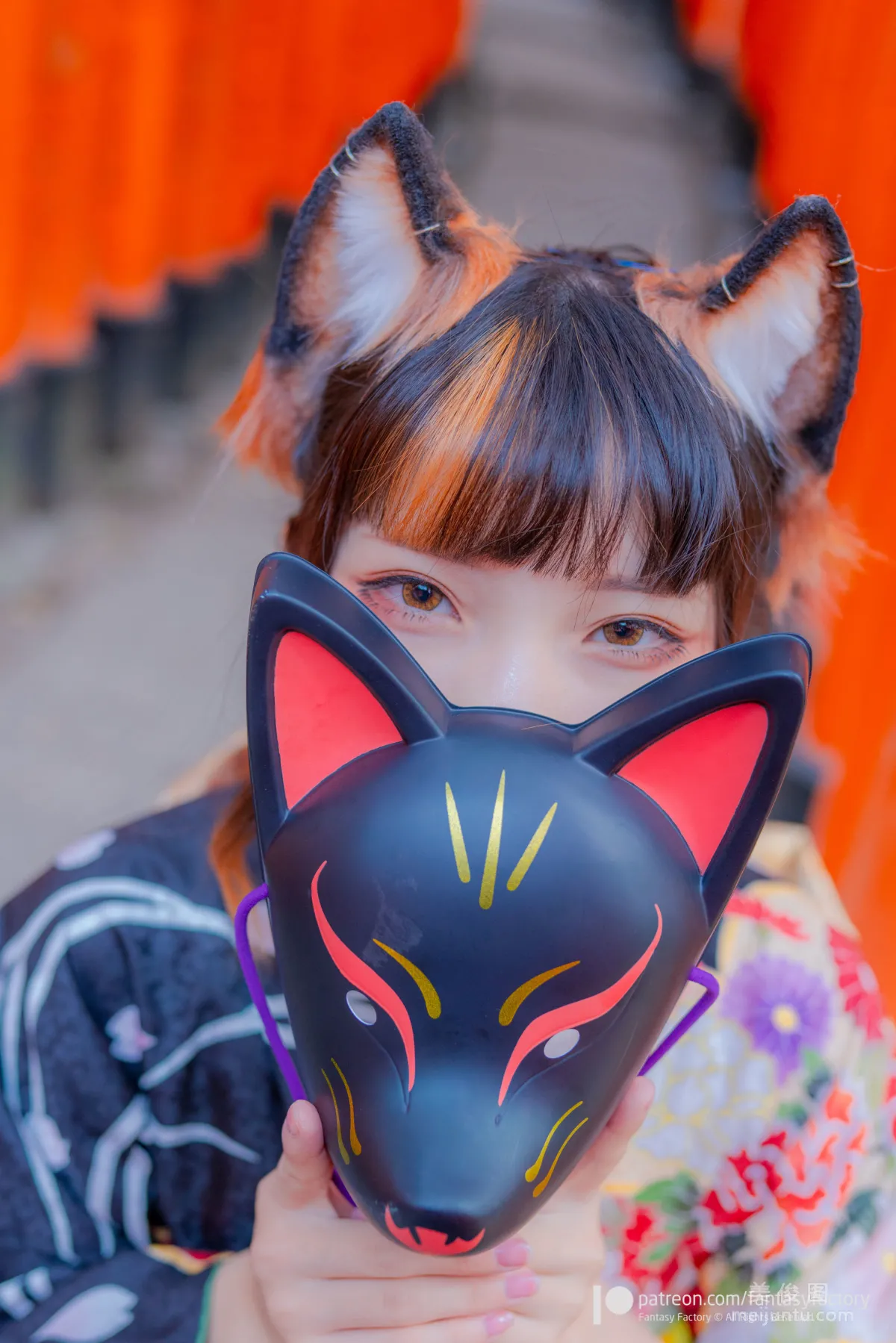 [Fantasy Factory] 小丁Cosplay 2020.01 《黑絲 和服 JK》 寫真集 62