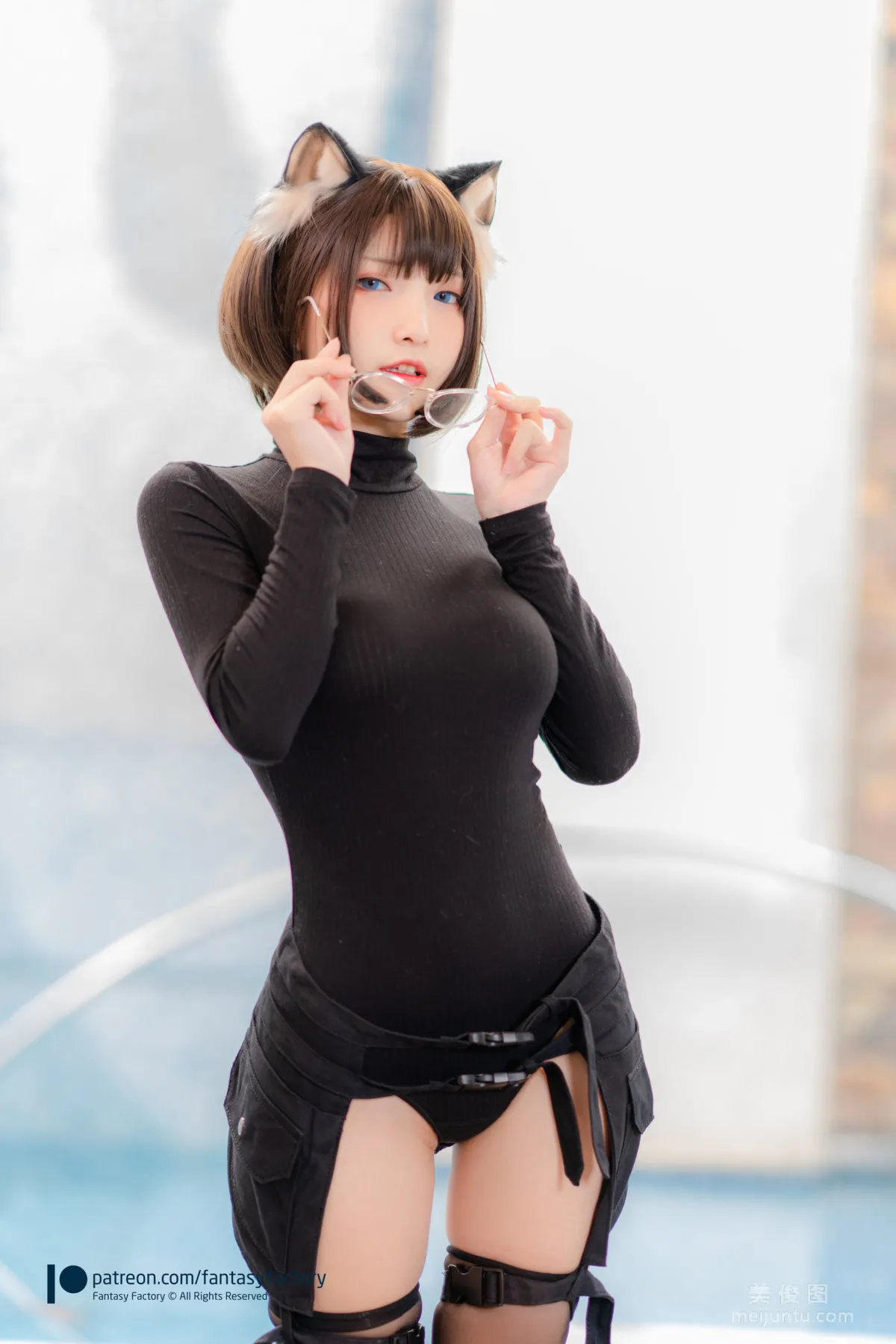[Fantasy Factory] 小丁Cosplay 2020.01 《黑丝 和服 JK》 写真集87