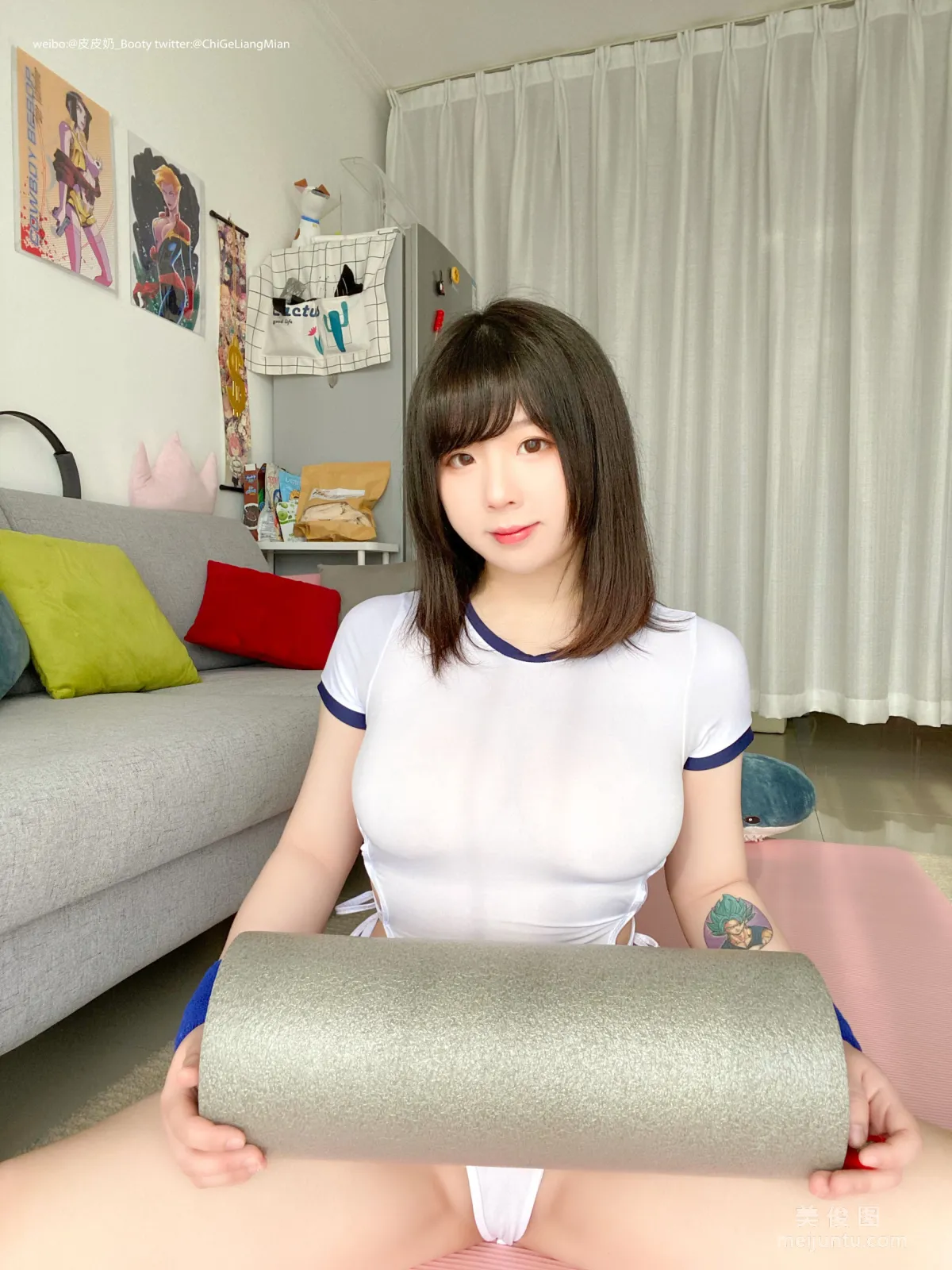 [COS福利] 皮皮奶可可愛了啦 《高叉體操服》 寫真集 37
