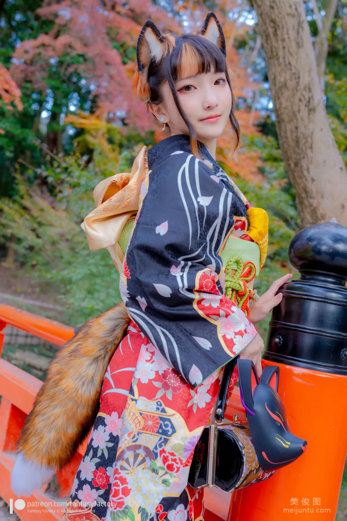 [Fantasy Factory] 小丁Cosplay 2020.01 《黑絲 和服 JK》 寫真集 63