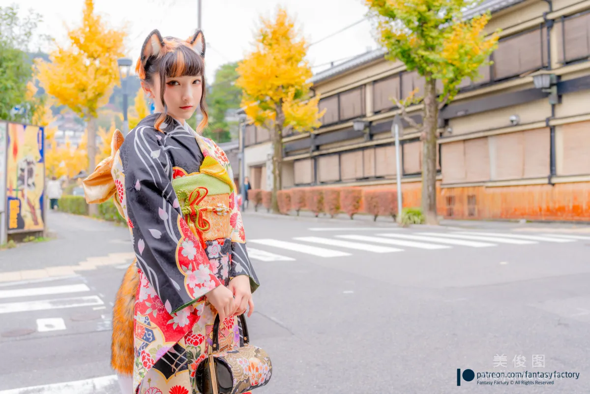 [Fantasy Factory] 小丁Cosplay 2020.01 《黑絲 和服 JK》 寫真集 36