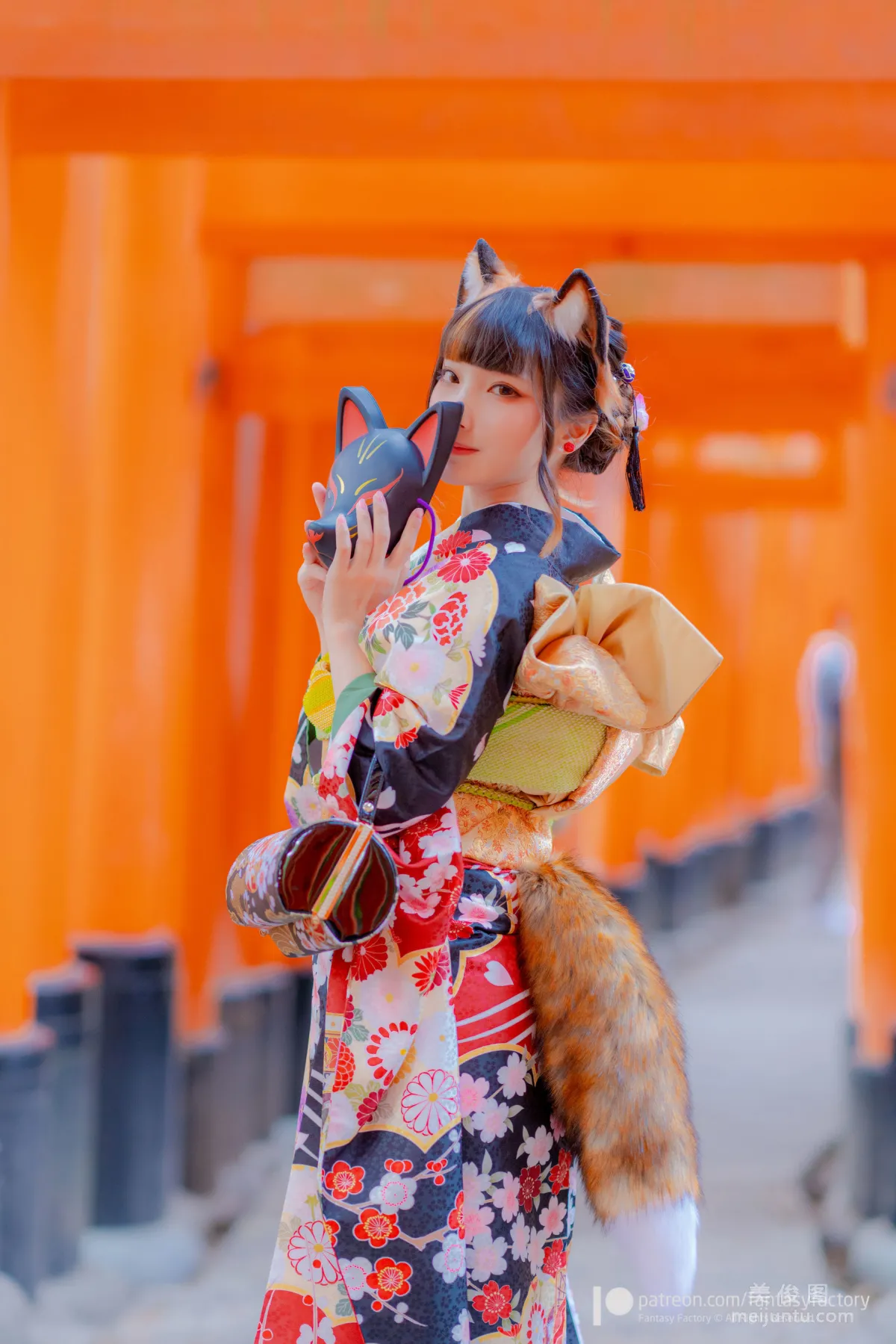 [Fantasy Factory] 小丁Cosplay 2020.01 《黑絲 和服 JK》 寫真集 59
