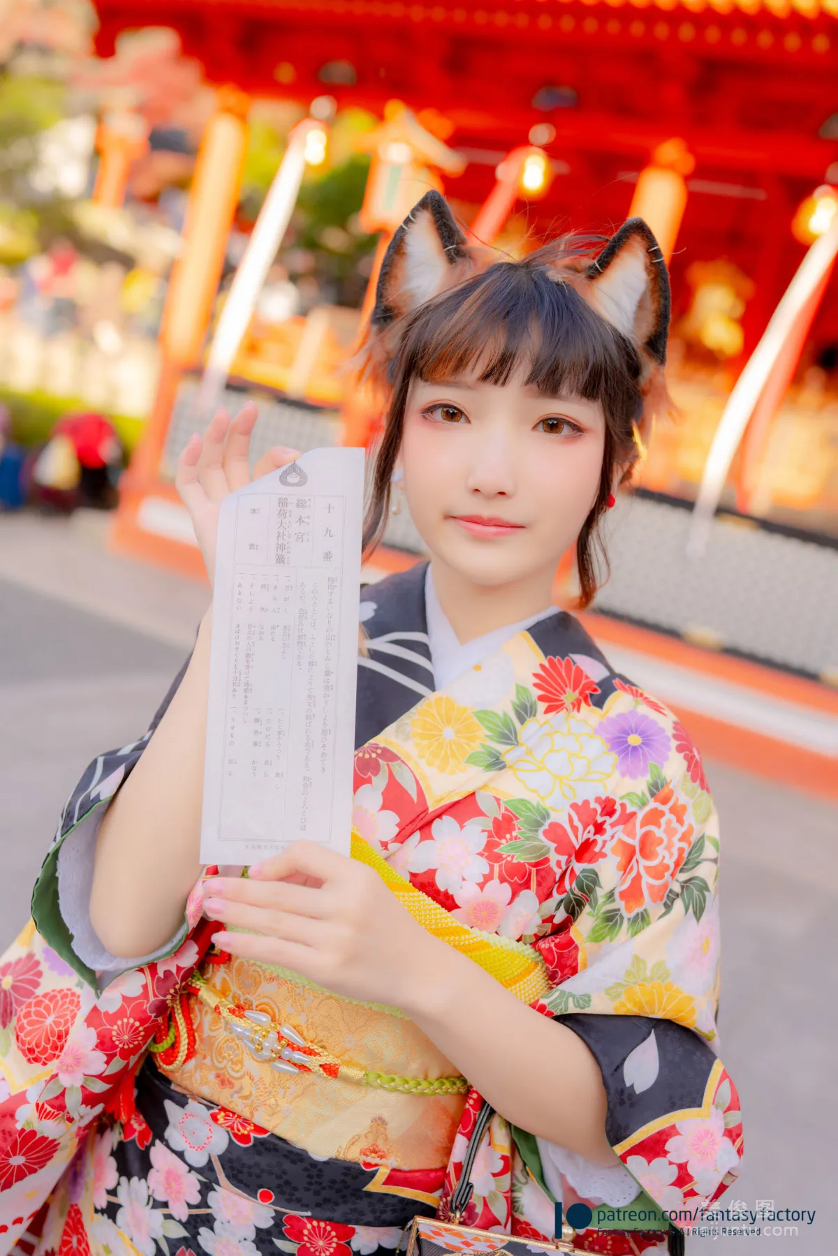 [Fantasy Factory] 小丁Cosplay 2020.01 《黑絲 和服 JK》 寫真集 57