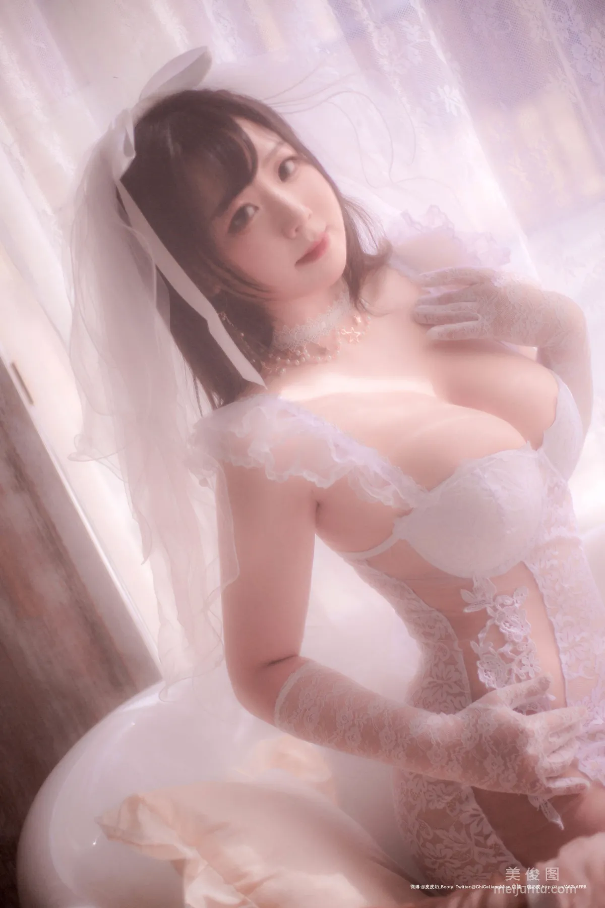 [COS福利] 皮皮奶可可愛了啦 《朦胧婚紗》 寫真集 16