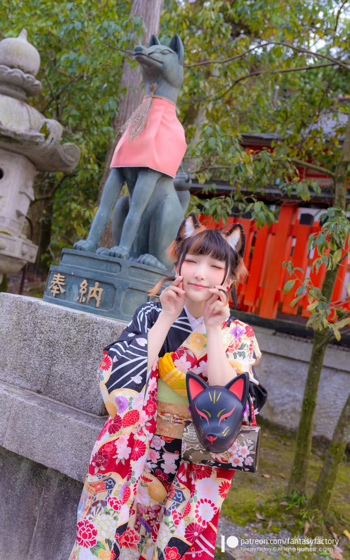 [Fantasy Factory] 小丁Cosplay 2020.01 《黑絲 和服 JK》 寫真集 64