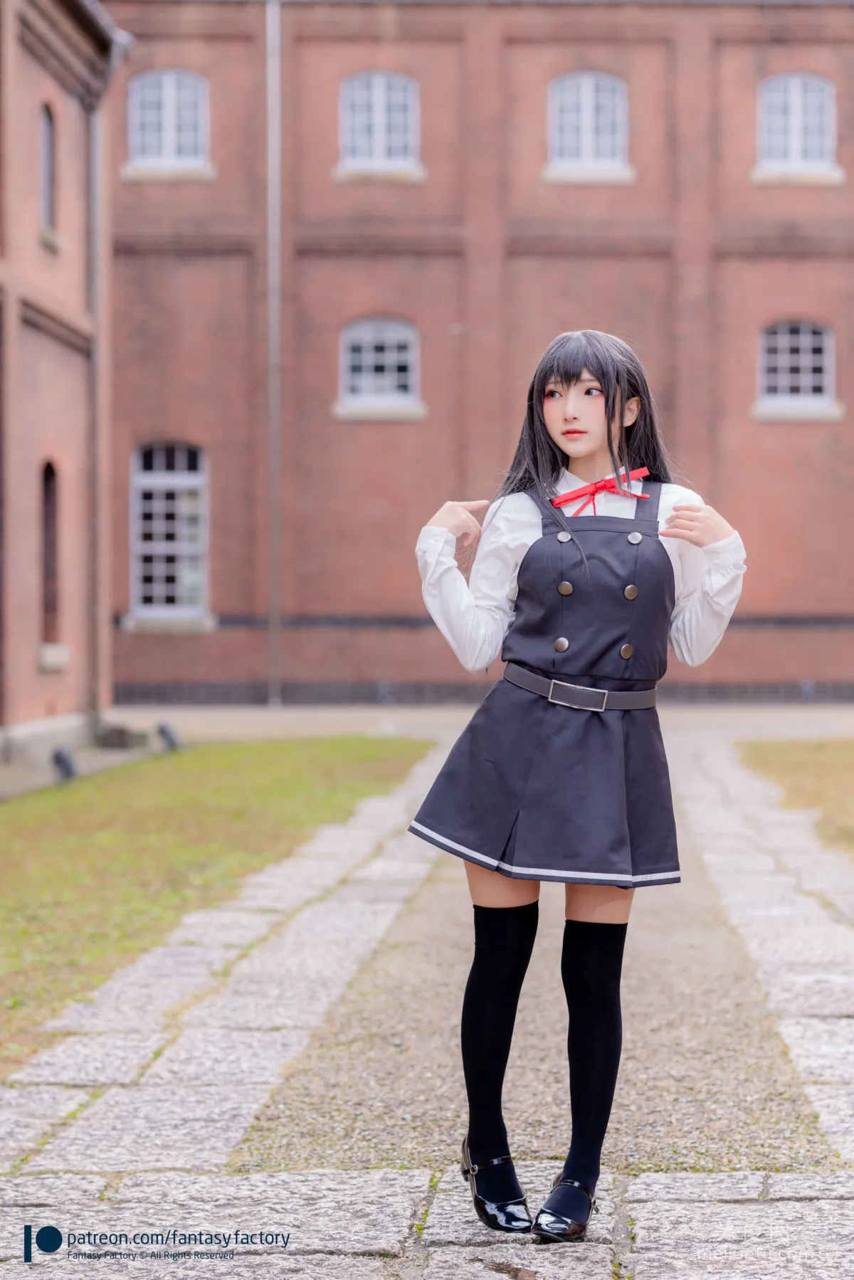 [Fantasy Factory] 小丁Cosplay 2020.01 《黑絲 和服 JK》 寫真集 25