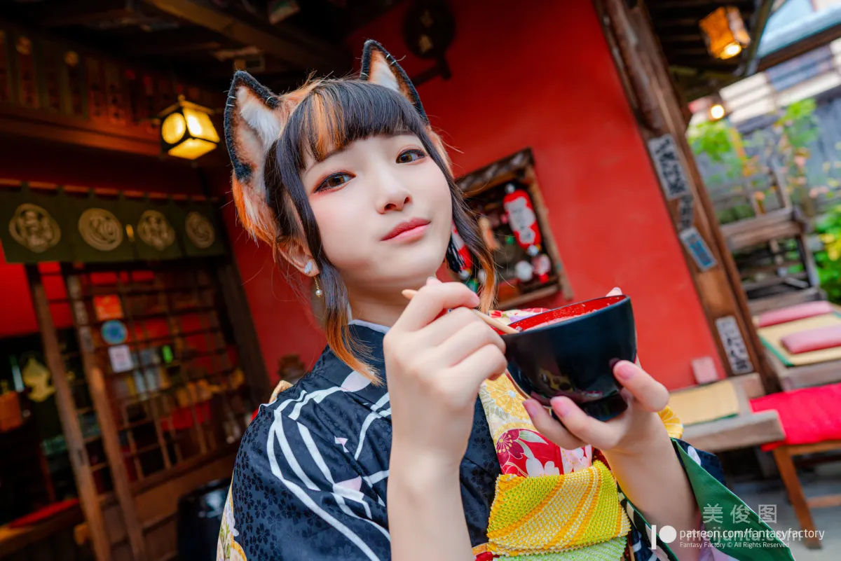 [Fantasy Factory] 小丁Cosplay 2020.01 《黑絲 和服 JK》 寫真集 47