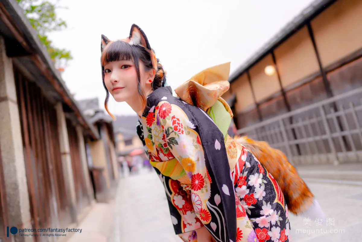 [Fantasy Factory] 小丁Cosplay 2020.01 《黑絲 和服 JK》 寫真集 40