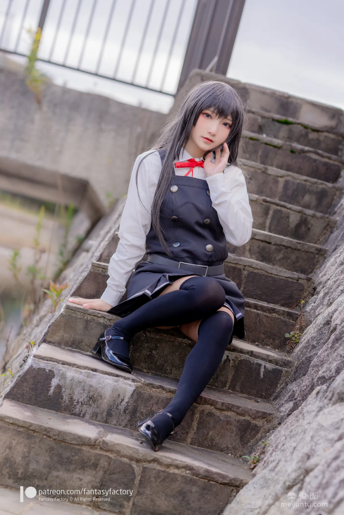 [Fantasy Factory] 小丁Cosplay 2020.01 《黑絲 和服 JK》 寫真集 34