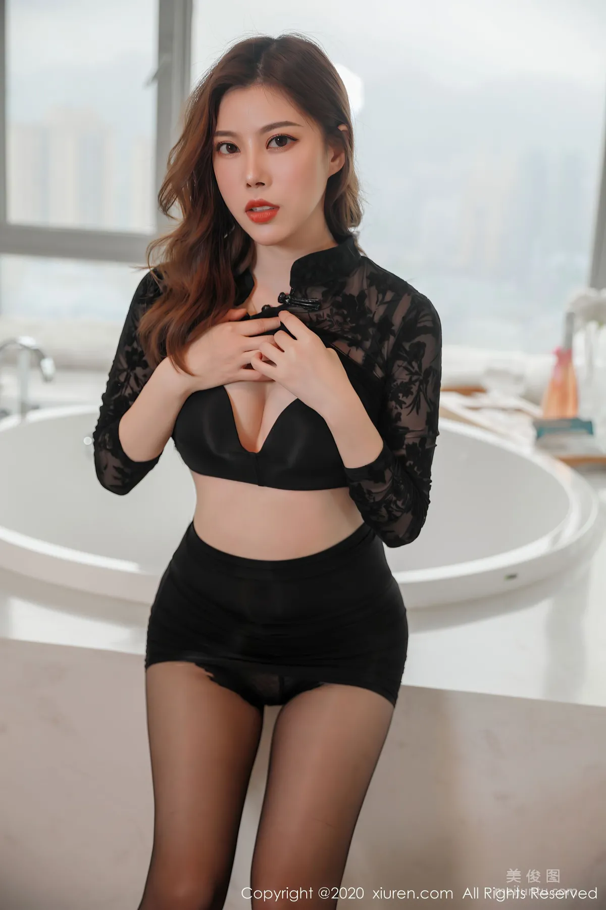 [秀人XIUREN] No.2387 白茹雪Abby - 黑絲無内的性感魅惑 17