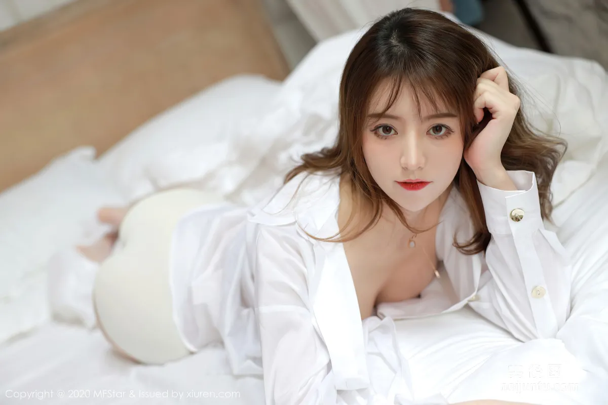 [模範學院MFStar] Vol.369 yoo優優 - 白色襯衫與蕾絲襪 62