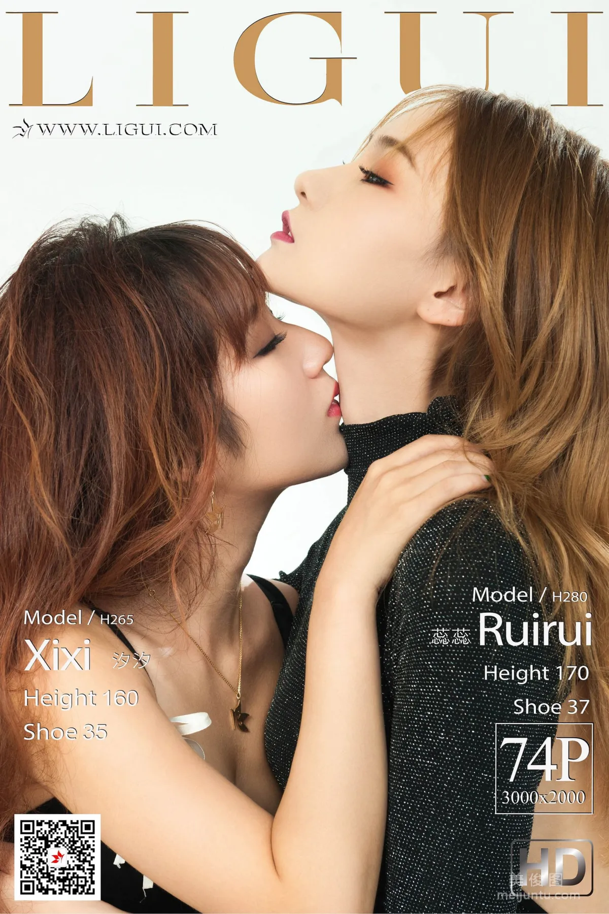 [麗櫃Ligui] Model 汐汐&amp;蕊蕊 《玫瑰絲足誘惑》 寫真集 1