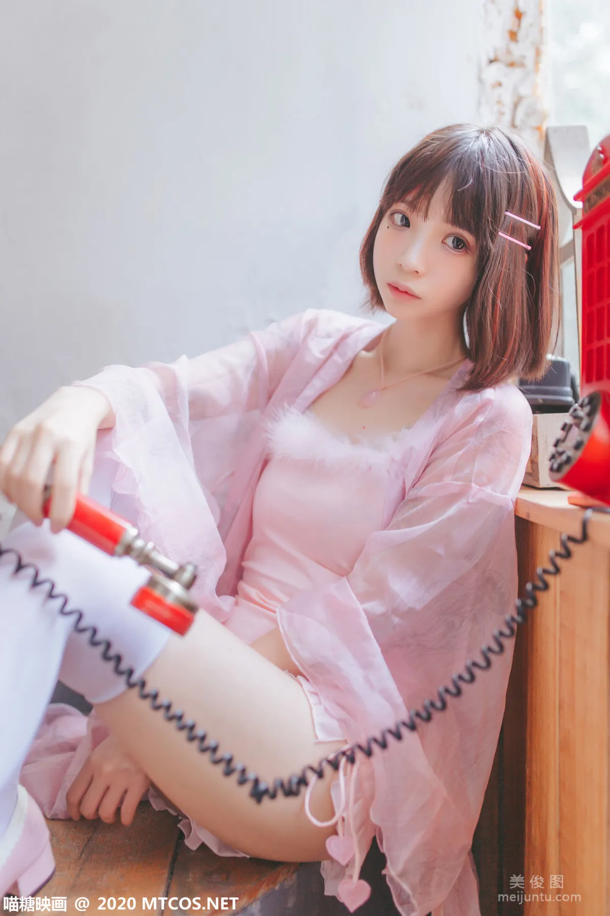 [喵糖映画] VOL.250 《粉色披纱》 写真集20