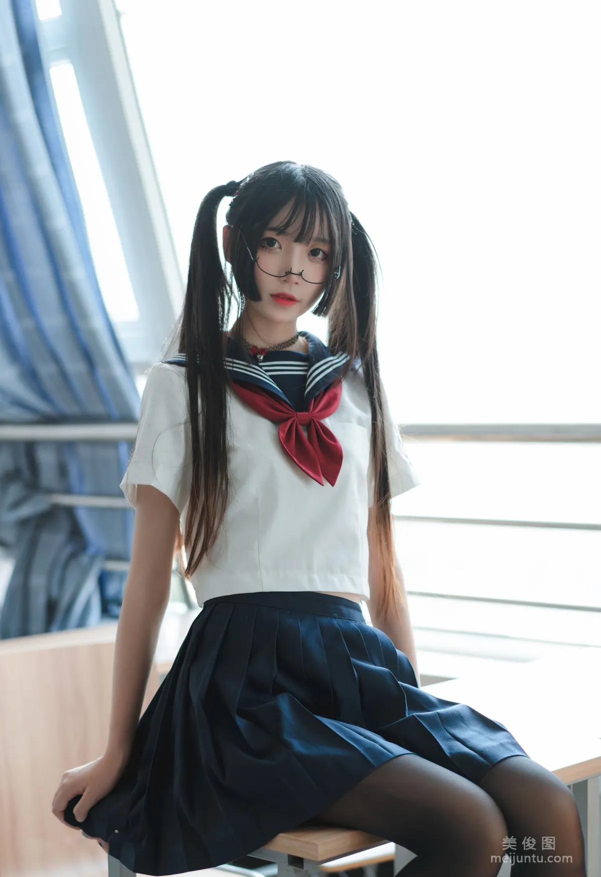 [喵糖映画] JKL.022 教室JK制服 写真集5