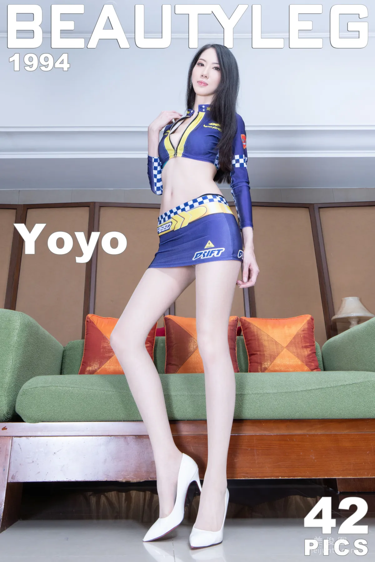 [Beautyleg] No.1994 Yoyo - 肉絲制服美腿+吊帶黑絲 1