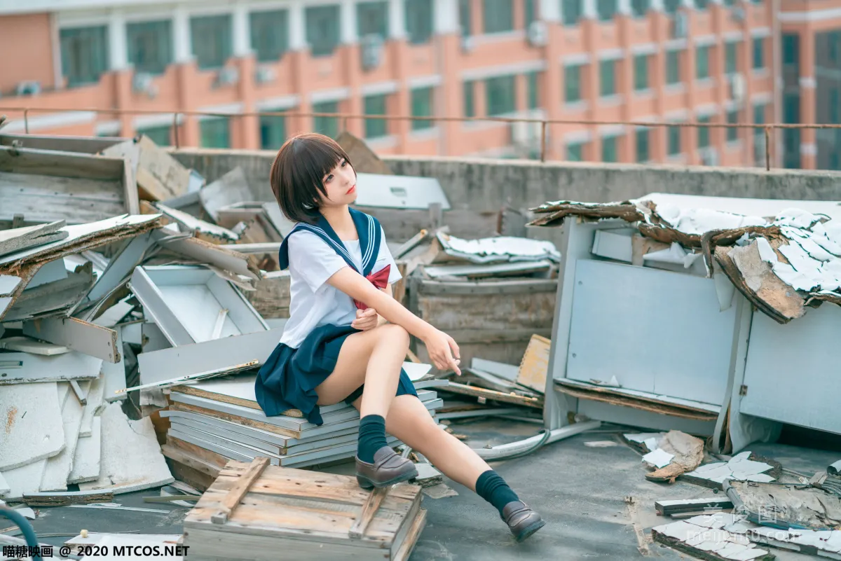 [喵糖映画] JKL.021 天台JK制服 写真集13