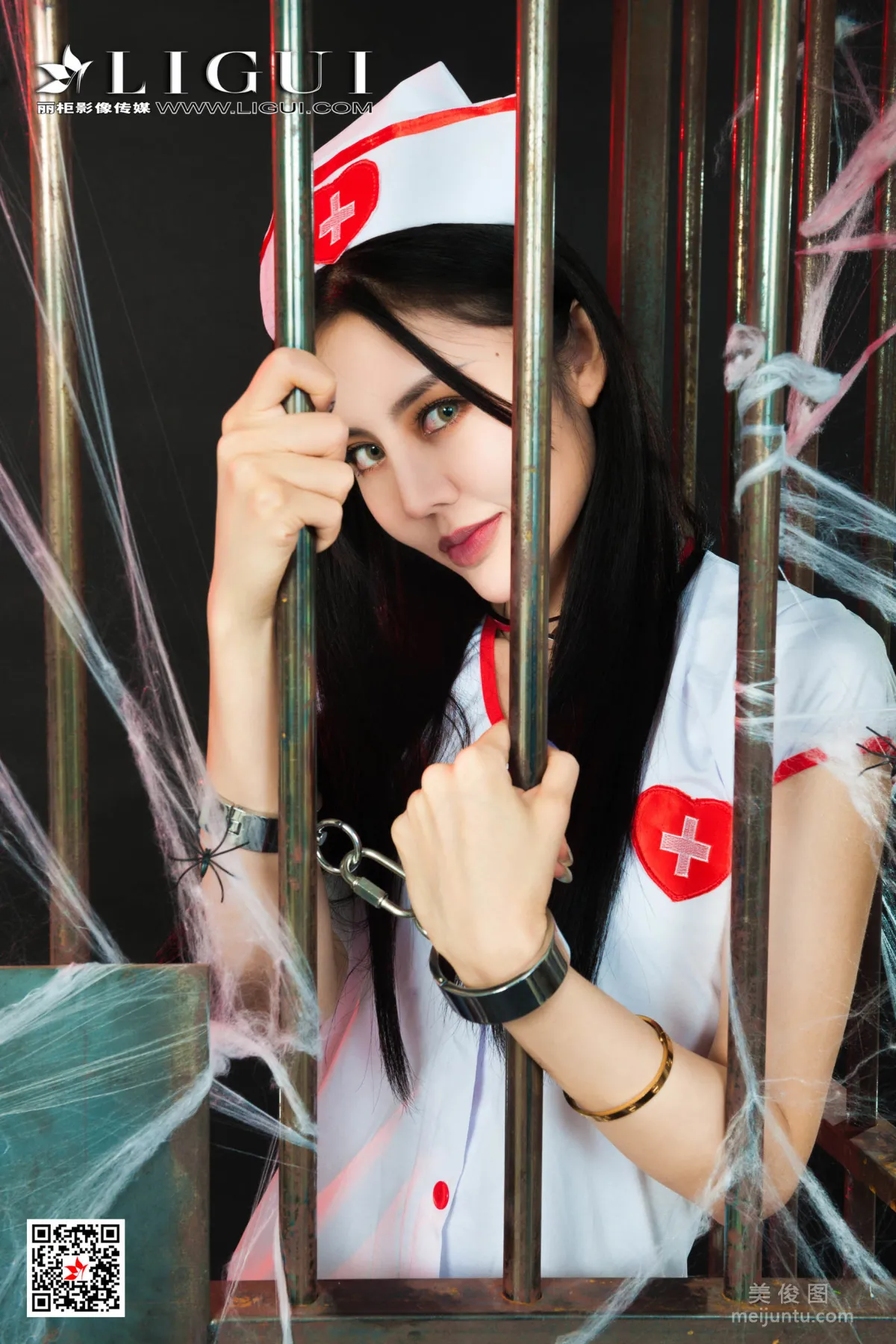 [丽柜美束Ligui] Model 凉儿 - 护士镣铐制服丝袜人体3