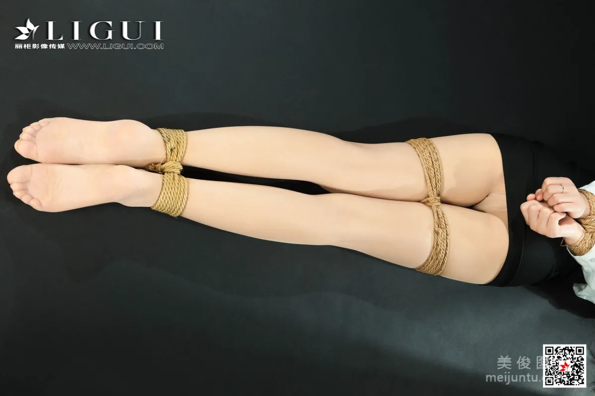 [丽柜美束Ligui] 网络丽人 Model 白雪 - 肉丝捆绑绳艺60