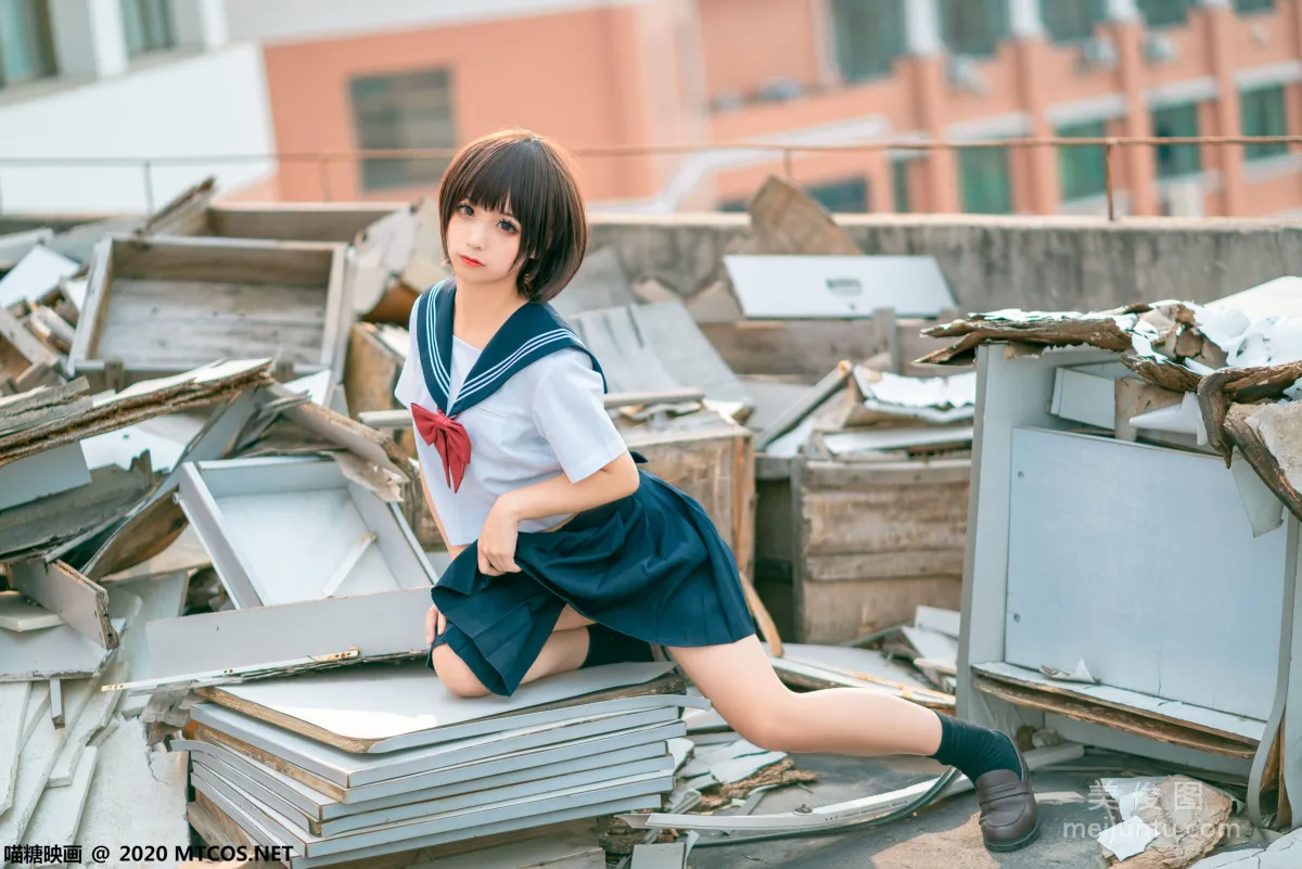 [喵糖映画] JKL.021 天台JK制服 写真集16
