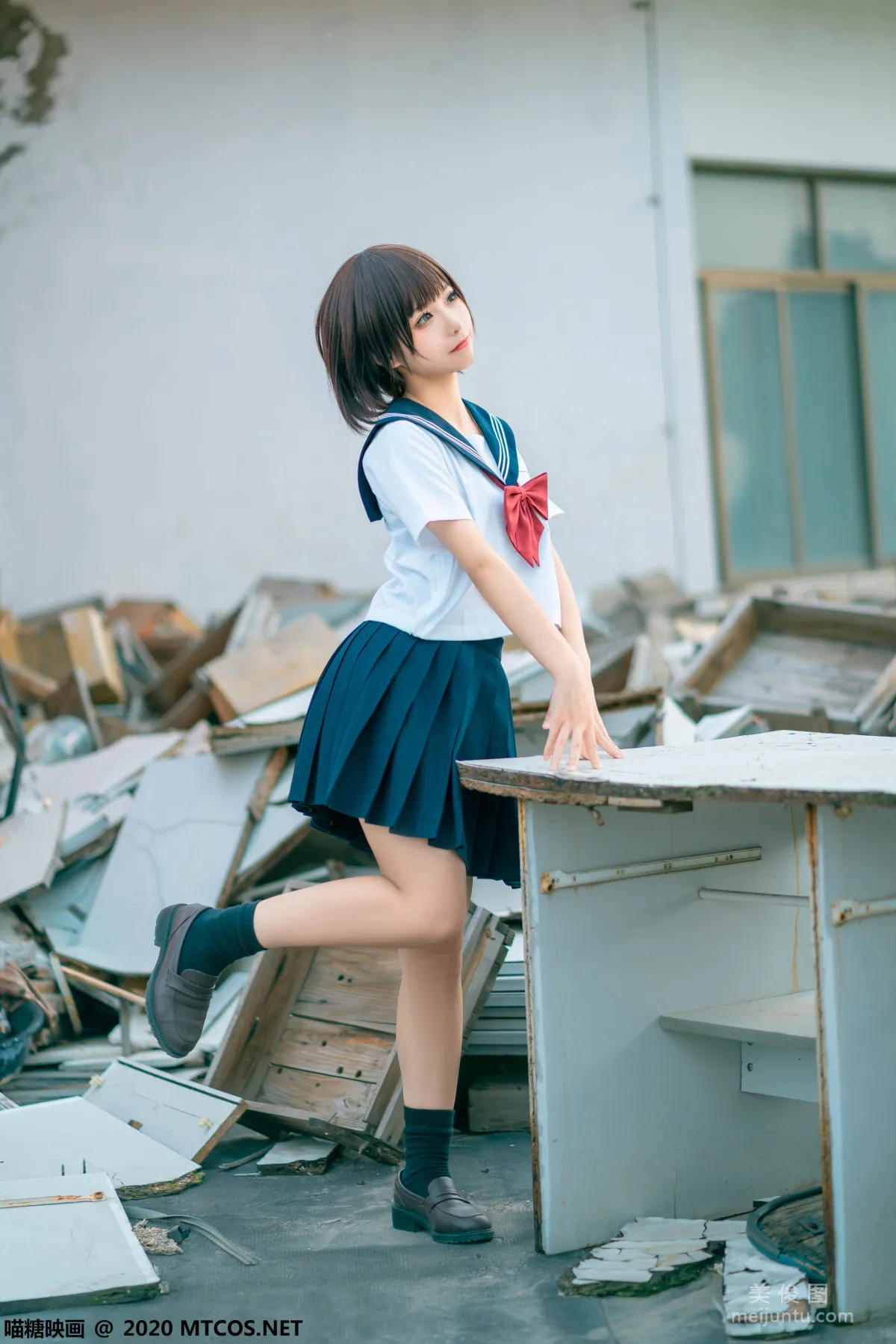 [喵糖映画] JKL.021 天台JK制服 写真集1