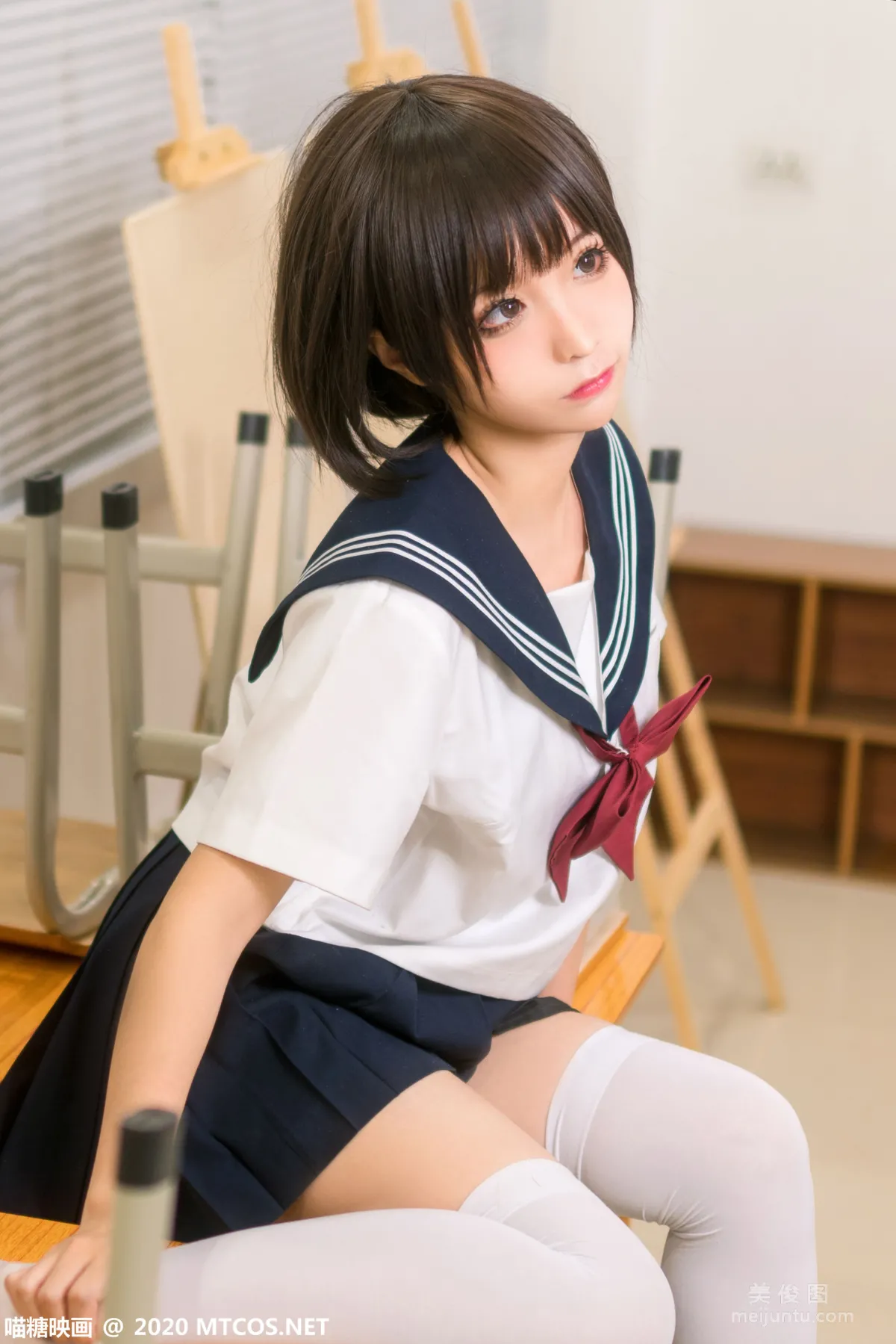 [喵糖映画] JKL.020 课室JK制服 写真集6