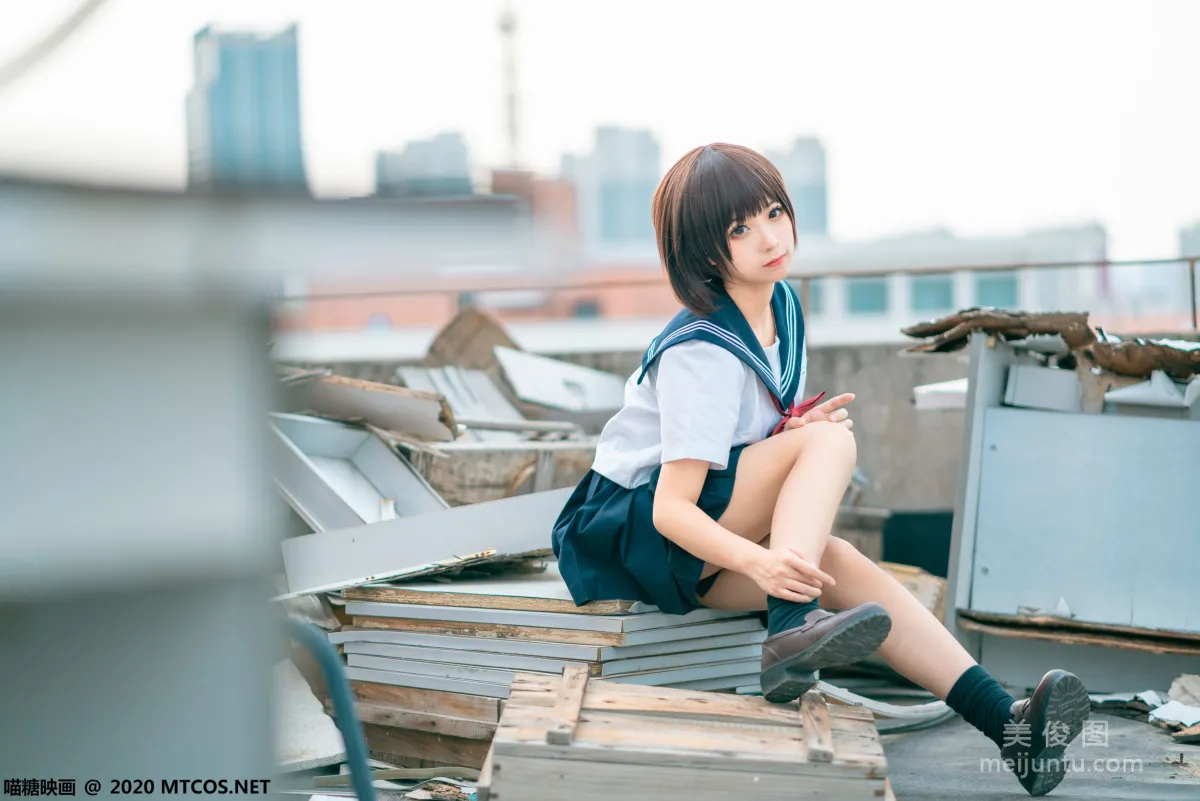[喵糖映画] JKL.021 天台JK制服 写真集14