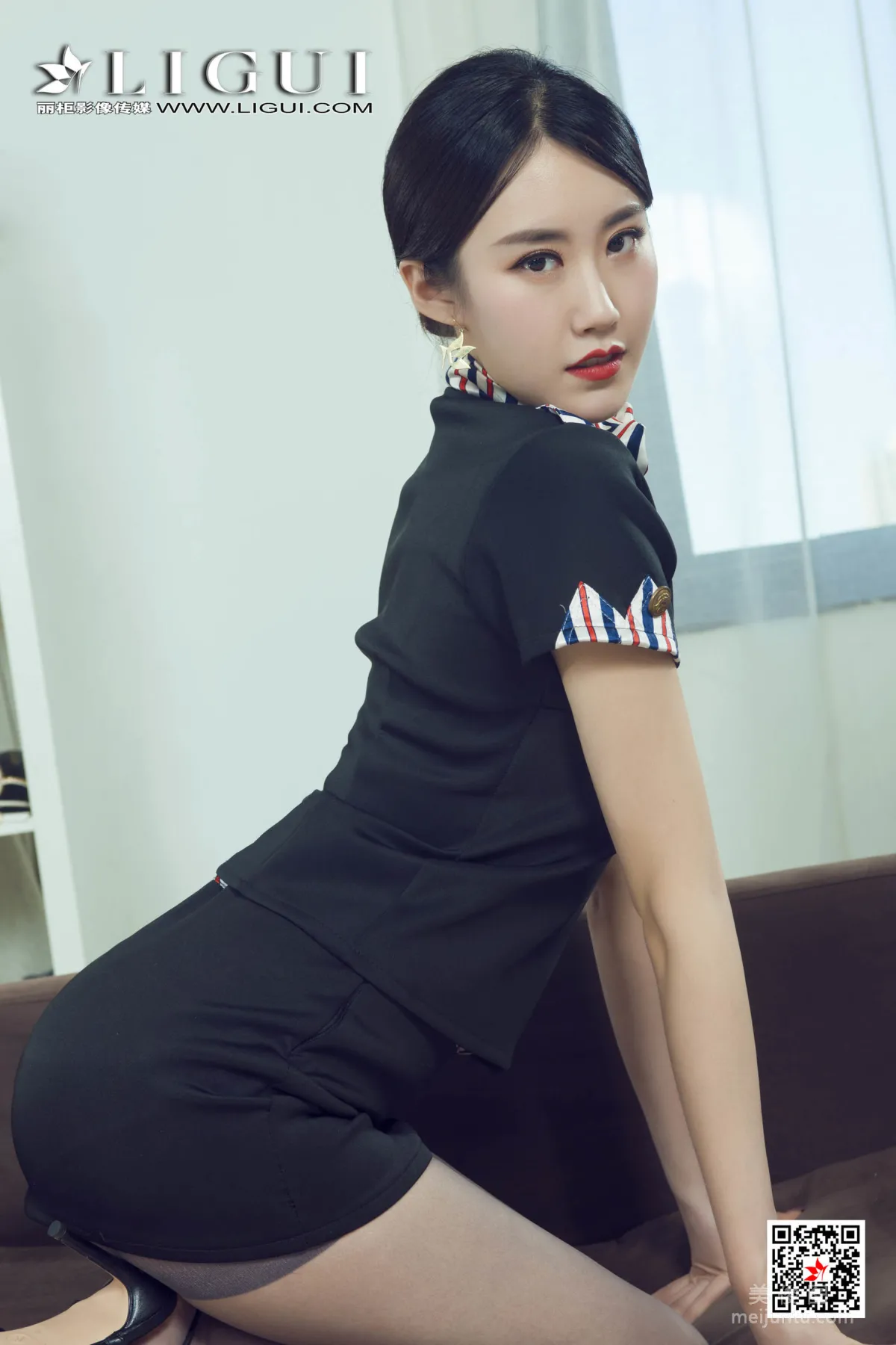 [麗櫃Ligui] Model 子晴 - 極品灰絲空姐美腿 27
