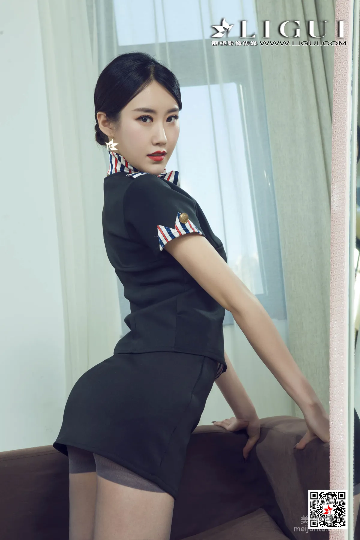 [麗櫃Ligui] Model 子晴 - 極品灰絲空姐美腿 22