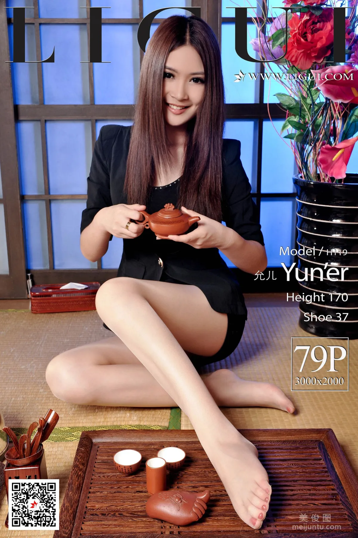 [丽柜Ligui] 网络丽人 Model 允儿 - 茶艺丝足女郎1